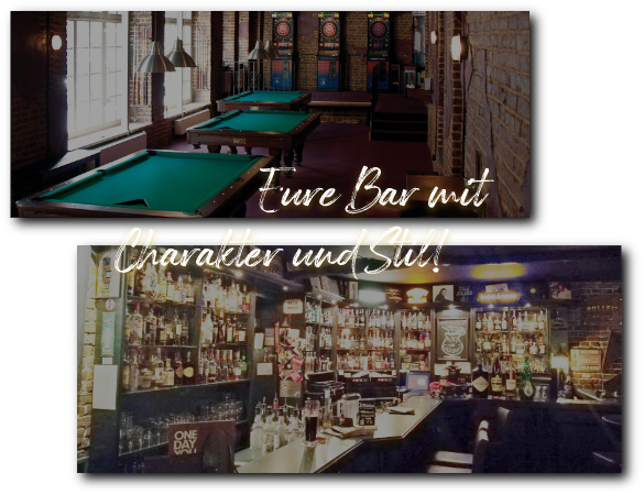 Die Newtownbar ist eure Bar mit Charakter und Stil mit einer großen Auswahl an Getränken und Speisen, mit Billiardtischen und Dartscheiben
